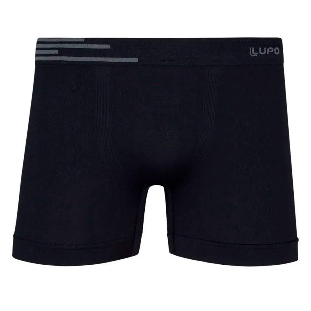 Cueca Lupo Boxer Microfibra Preto Preto