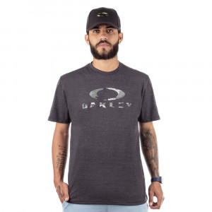 Camiseta Oakley Camo Frog Ss Natural Heather Cinza - Compre Agora